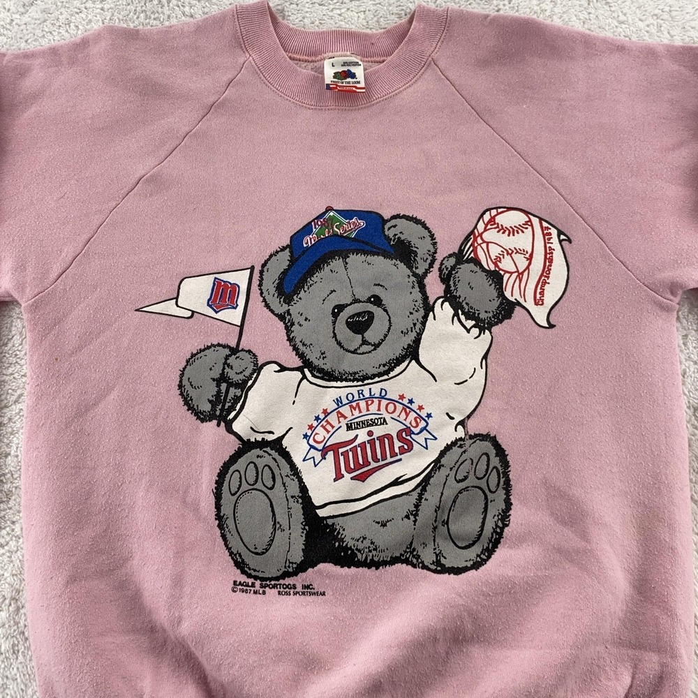 Vintage Minnesota Twins Sweatshirt XS MLB‎ Baseball World Champions 80s